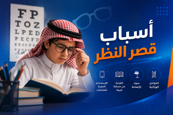 أسباب قصر النظر وطرق علاجه والوقاية منه