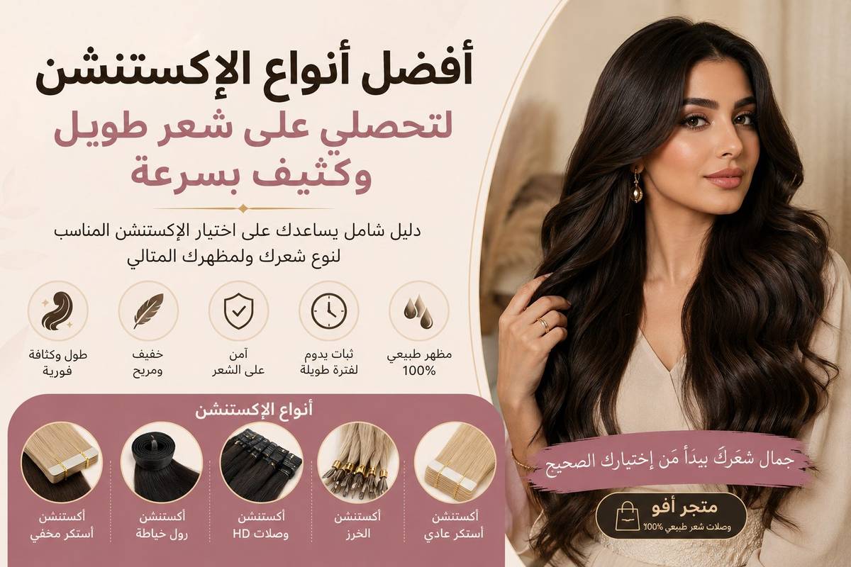 أفضل أنواع الإكستنشن لتحصلي على شعر طويل وكثيف بسرعة