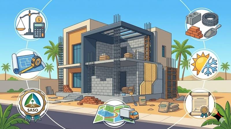 ٧ أشياء يجب تعرفها قبل شراء مواد البناء لمنزلك في السعودية