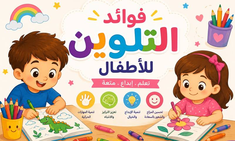 فوائد التلوين للأطفال