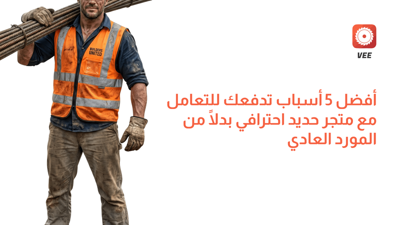أفضل 5 أسباب تدفعك للتعامل مع متجر حديد احترافي بدلًا من المورد العادي