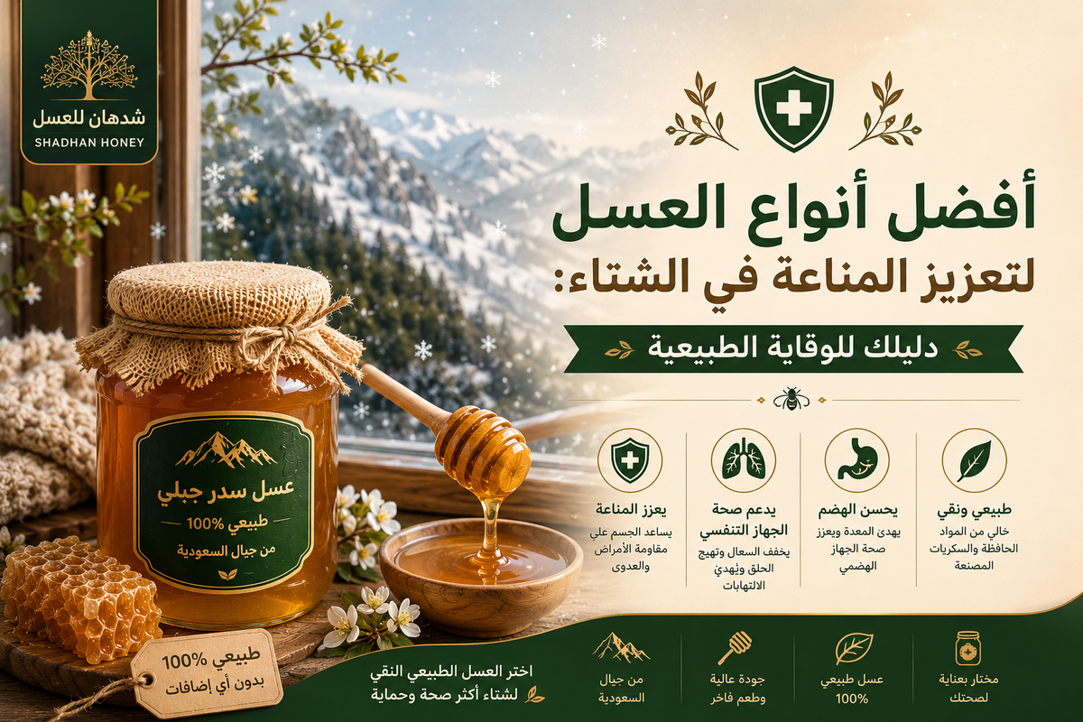 أفضل أنواع العسل لتعزيز المناعة في الشتاء: دليلك للوقاية الطبيعية