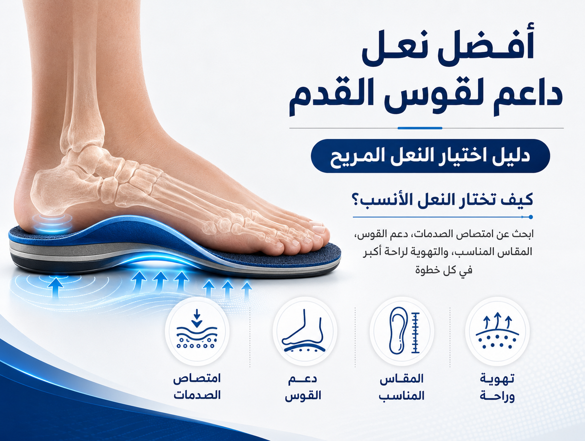 أفضل نعل داعم لقوس القدم: دليل اختيار النعل المريح