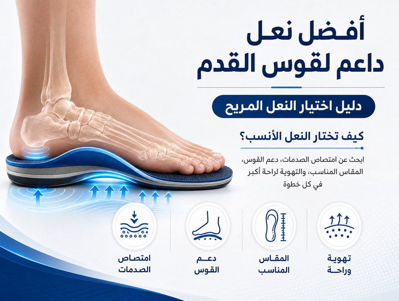 أفضل نعل داعم لقوس القدم: دليل اختيار النعل المريح