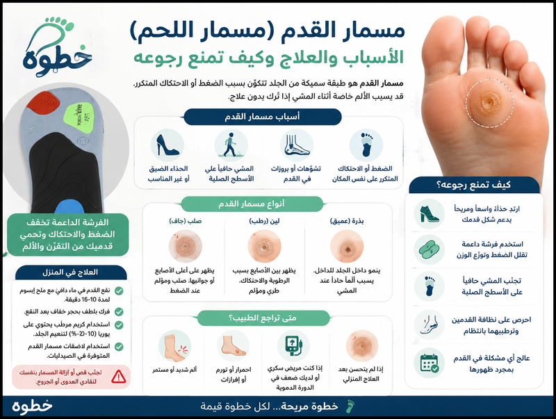مسمار القدم (مسمار اللحم): الأسباب والعلاج وكيف تمنع رجوعه