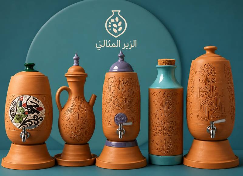 الزير المثالي.. دليل اختيار الزير والقارورة والشربة الفخارية الأصيلة في السعودية