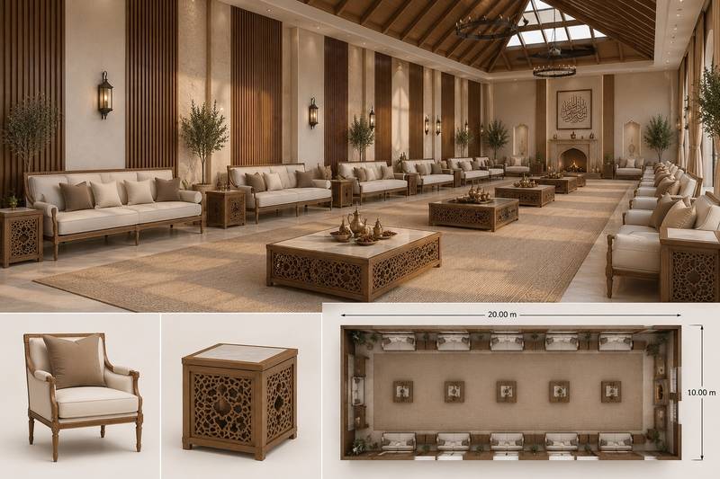 كنب مجالس عربية فخمة: كيف تختار تصميم بلمسة مودرن؟