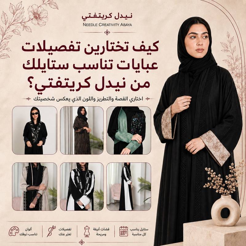 كيف تختارين تفصيلات عبايات تناسب ستايلك من 