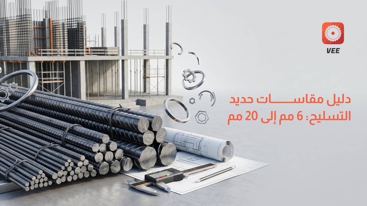دليل مقاسات حديد التسليح: 6 مم إلى 20 مم