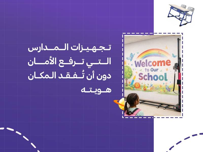 تجهيزات المدارس التي ترفع الأمان دون أن تُفقد المكان هويته