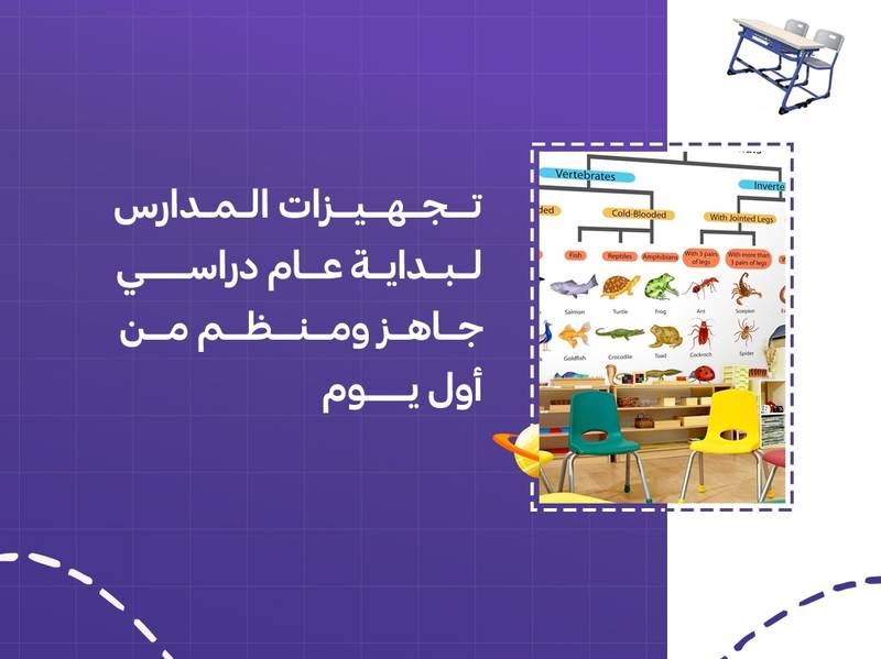 تجهيزات المدارس لبداية عام دراسي جاهز ومنظم من أول يوم