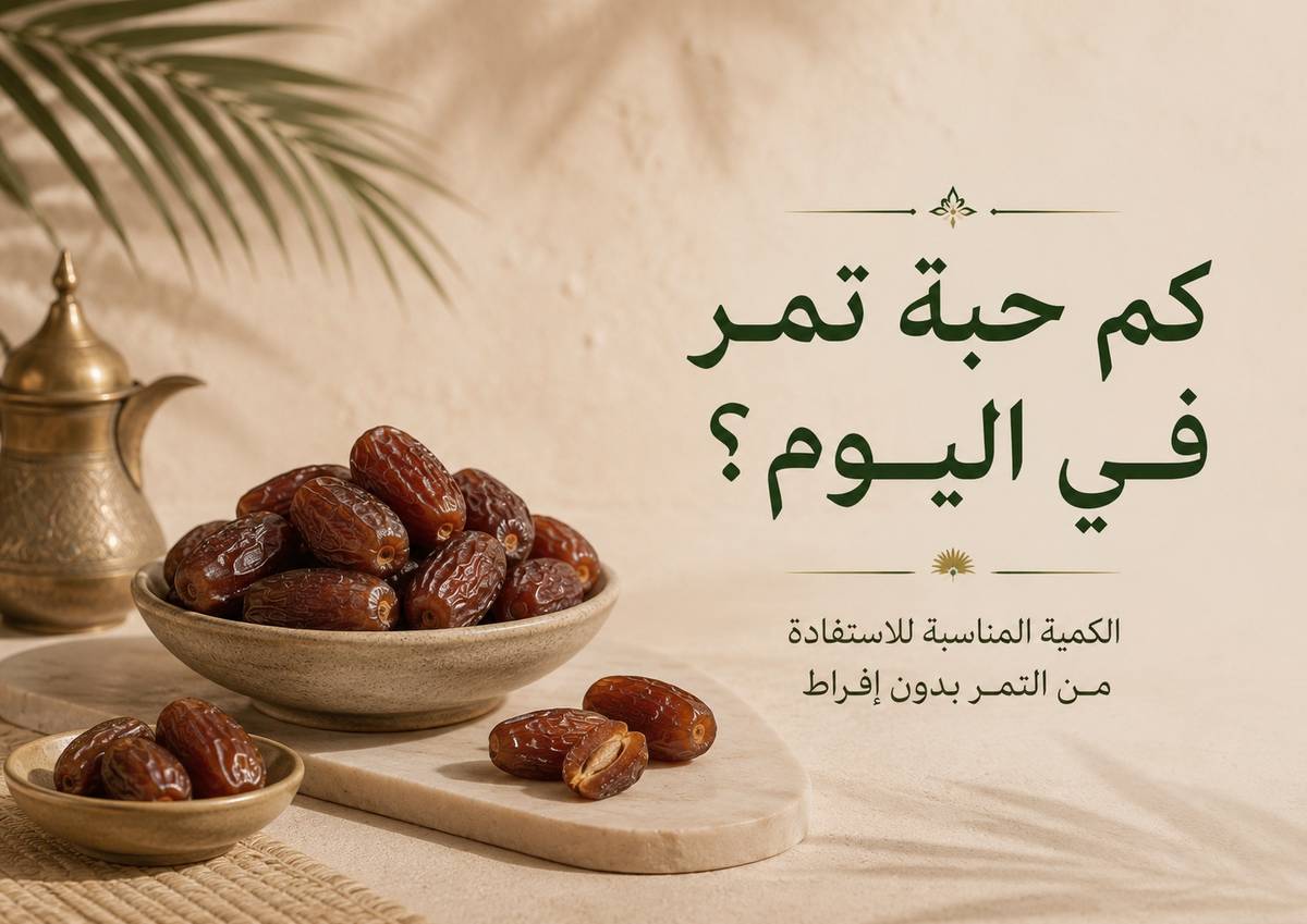 كم حبة تمر في اليوم؟ الكمية المناسبة للاستفادة من التمر بدون إفراط