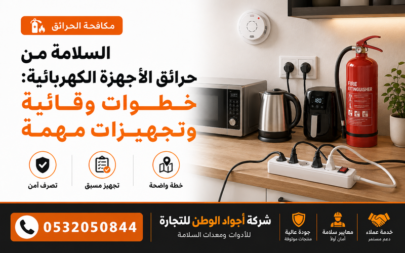 السلامة من حرائق الأجهزة الكهربائية: خطوات وقائية وتجهيزات مهمة