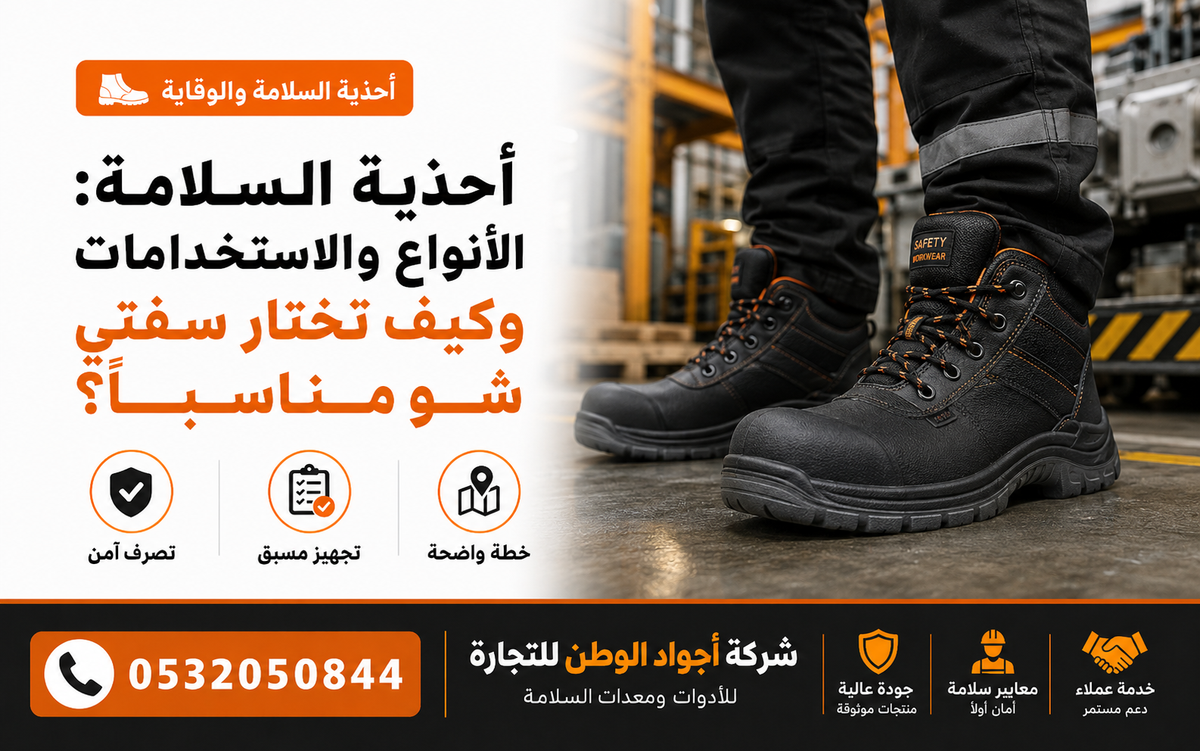 أحذية السلامة: الأنواع والاستخدامات وكيف تختار سفتي شوز مناسباً؟