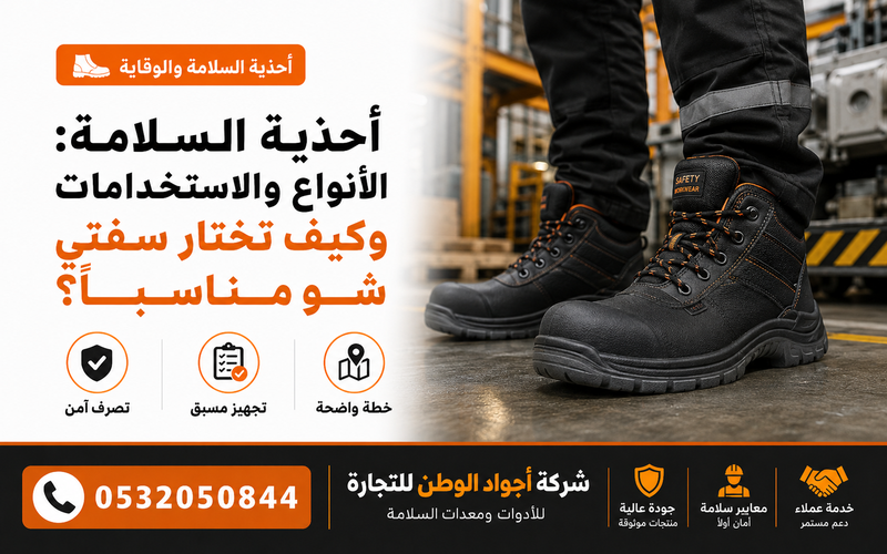 أحذية السلامة: الأنواع والاستخدامات وكيف تختار سفتي شوز مناسباً؟