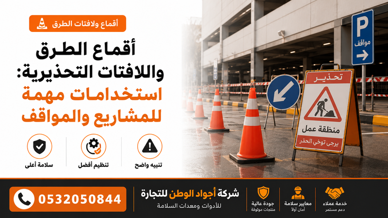 أقماع الطرق واللافتات التحذيرية: استخدامات مهمة للمشاريع والمواقف