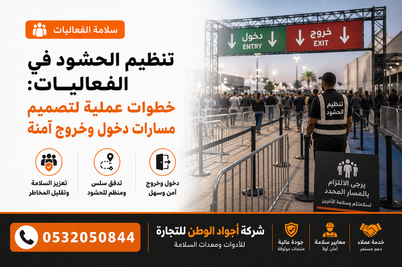 تنظيم الحشود في الفعاليات: خطوات عملية لتصميم مسارات دخول وخروج آمنة