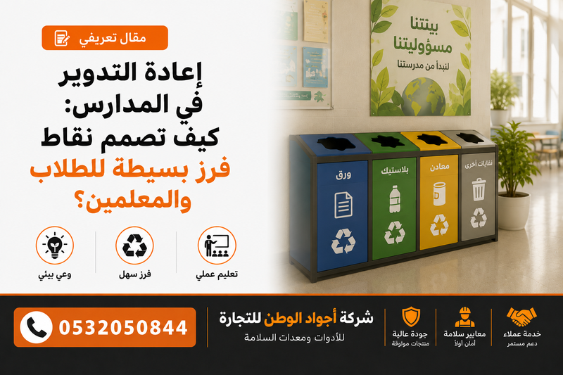 إعادة التدوير في المدارس: كيف تصمم نقاط فرز بسيطة للطلاب والمعلمين؟
