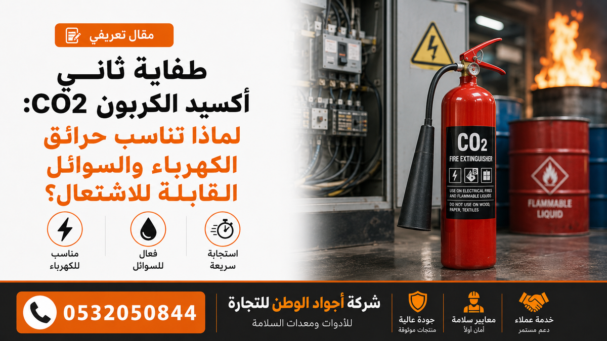 طفاية ثاني أكسيد الكربون CO2: لماذا تناسب حرائق الكهرباء والسوائل القابلة للاشتعال؟