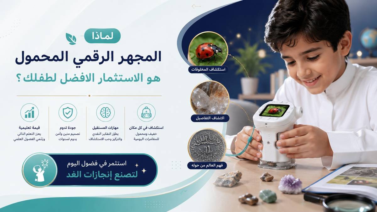 لماذا المجهر الرقمي المحمول هو الاستثمار الأفضل لطفلك؟ 