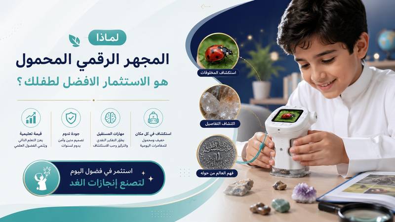 لماذا المجهر الرقمي المحمول هو الاستثمار الأفضل لطفلك؟ 