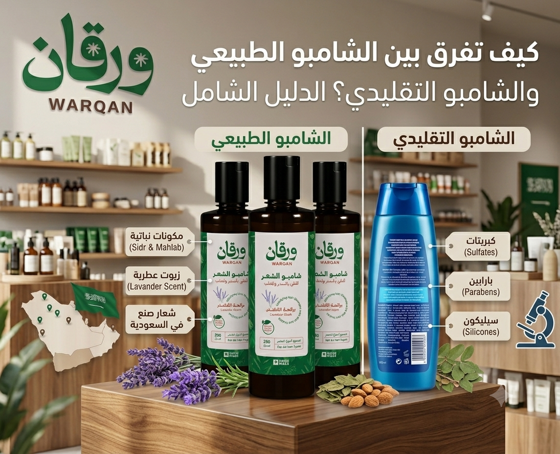 كيف تفرق بين الشامبو الطبيعي والشامبو التقليدي قبل الشراء؟