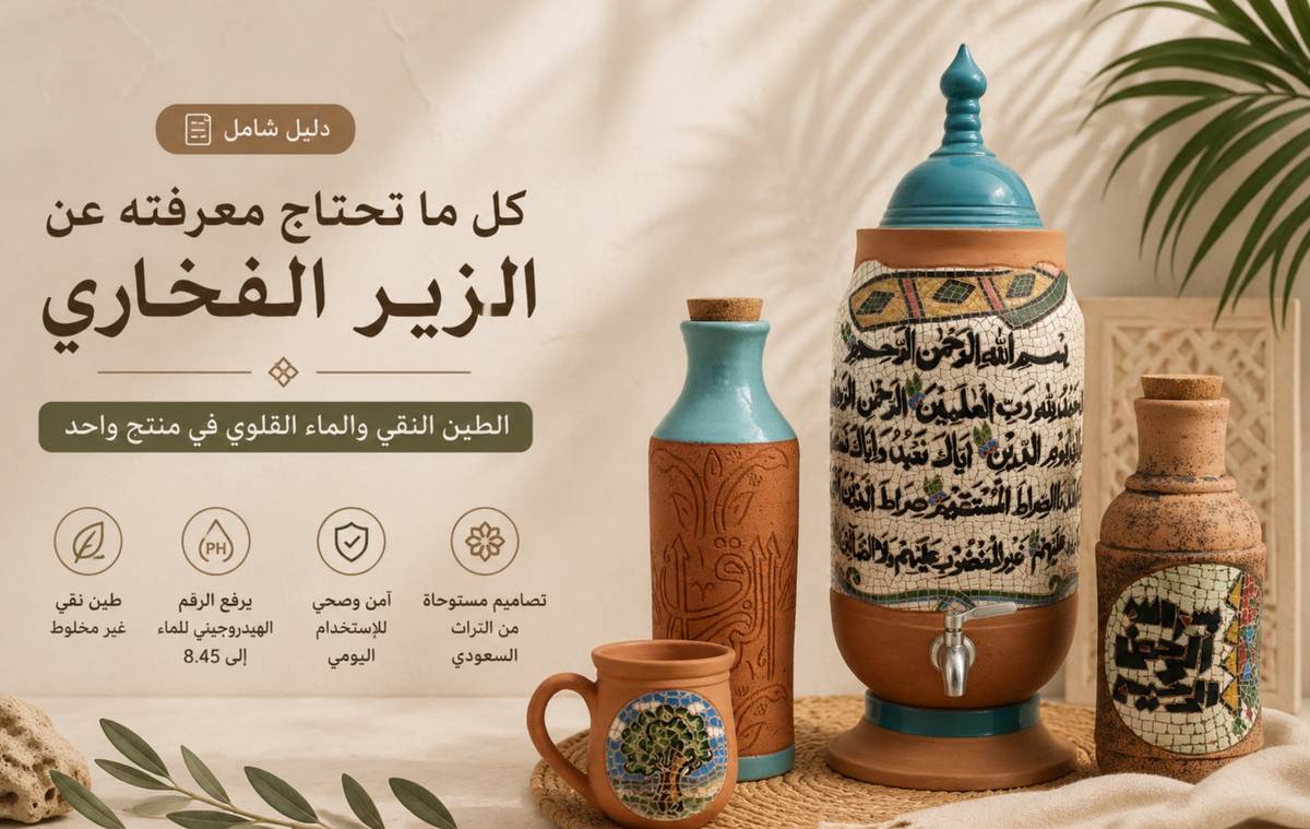 الزير الفخاري المصنوع من الطين النقي | دليل شامل عن الماء القلوي والزير غير المخلوط