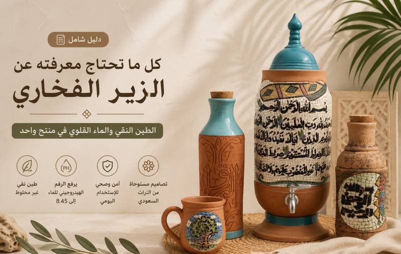 الزير الفخاري المصنوع من الطين النقي | دليل شامل عن الماء القلوي والزير غير المخلوط