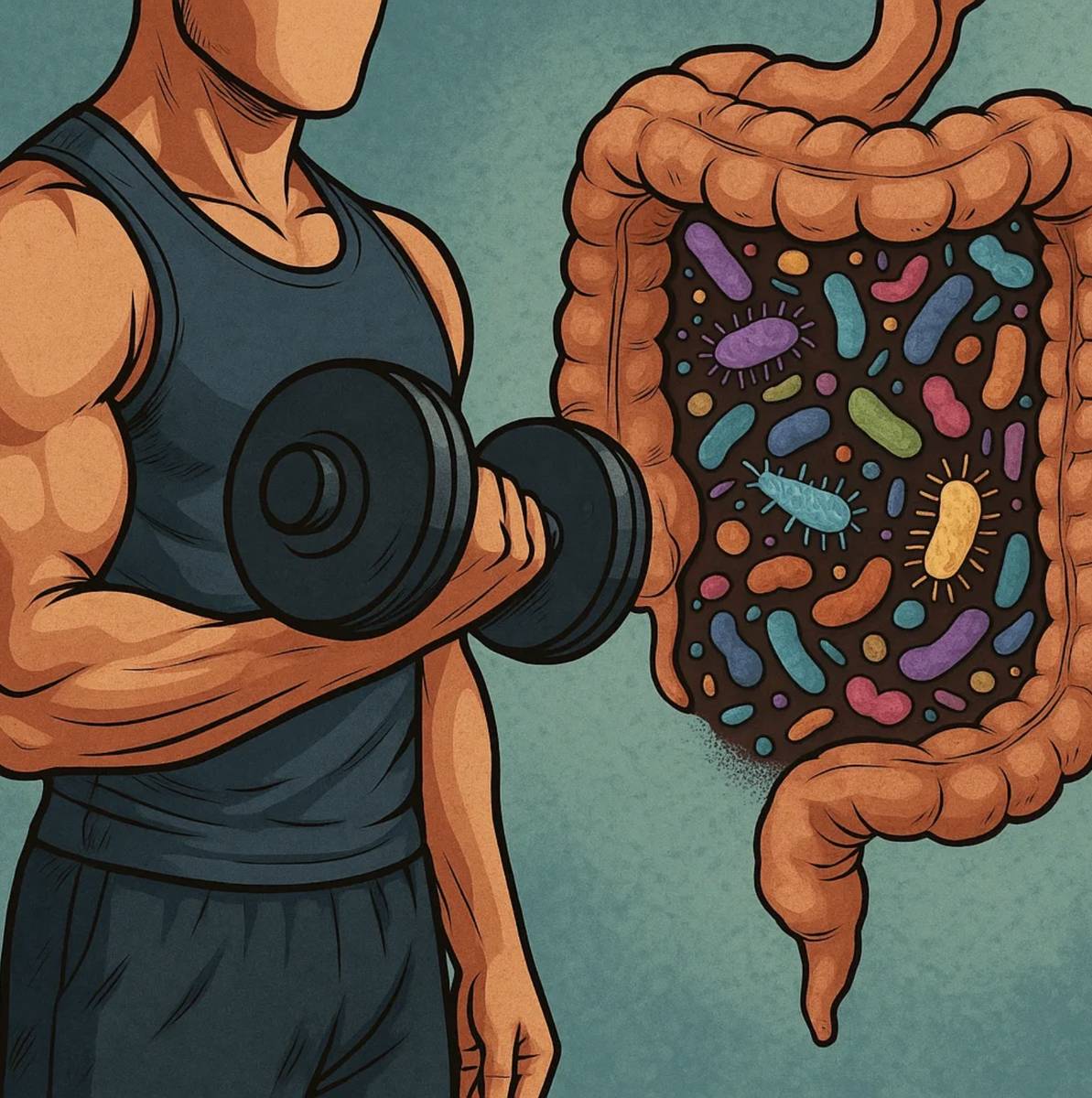 لماذا تبدأ أهدافك الرياضية واللياقة من صحة أمعائك؟ 👟🏋️‍♂️✨