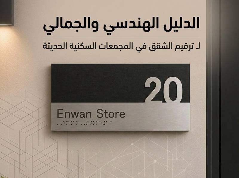 الدليل الهندسي والجمالي لـ ترقيم الشقق في المجمعات السكنية الحديثة