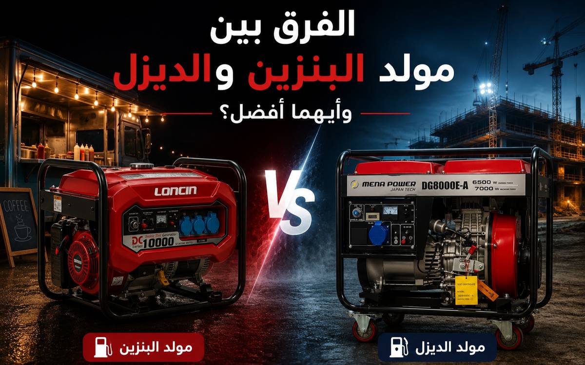 الفرق بين المولد البنزين والديزل وأيهما أفضل؟