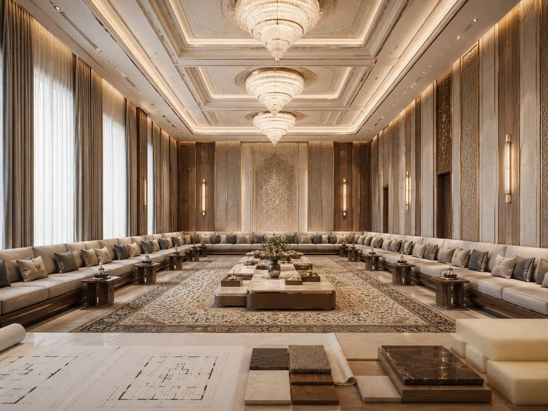 تصميم مجلس رجال 10×15 متر