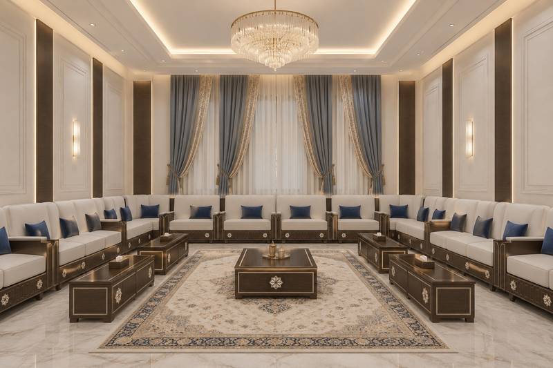 تصميم مجلس رجال 8×10 متر