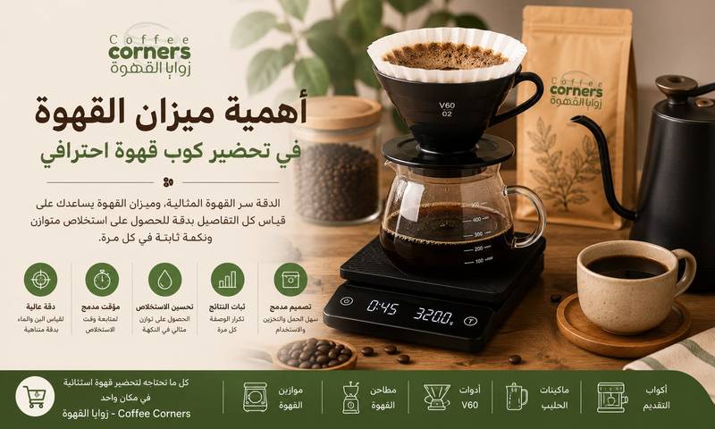 أهمية ميزان القهوة في تحضير كوب قهوة احترافي
