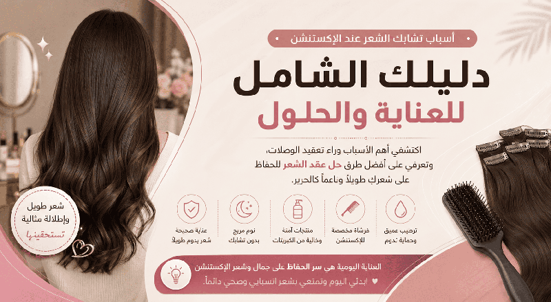 أسباب تشابك الشعر عند الإكستنشن: دليلك الشامل للعناية والحلول