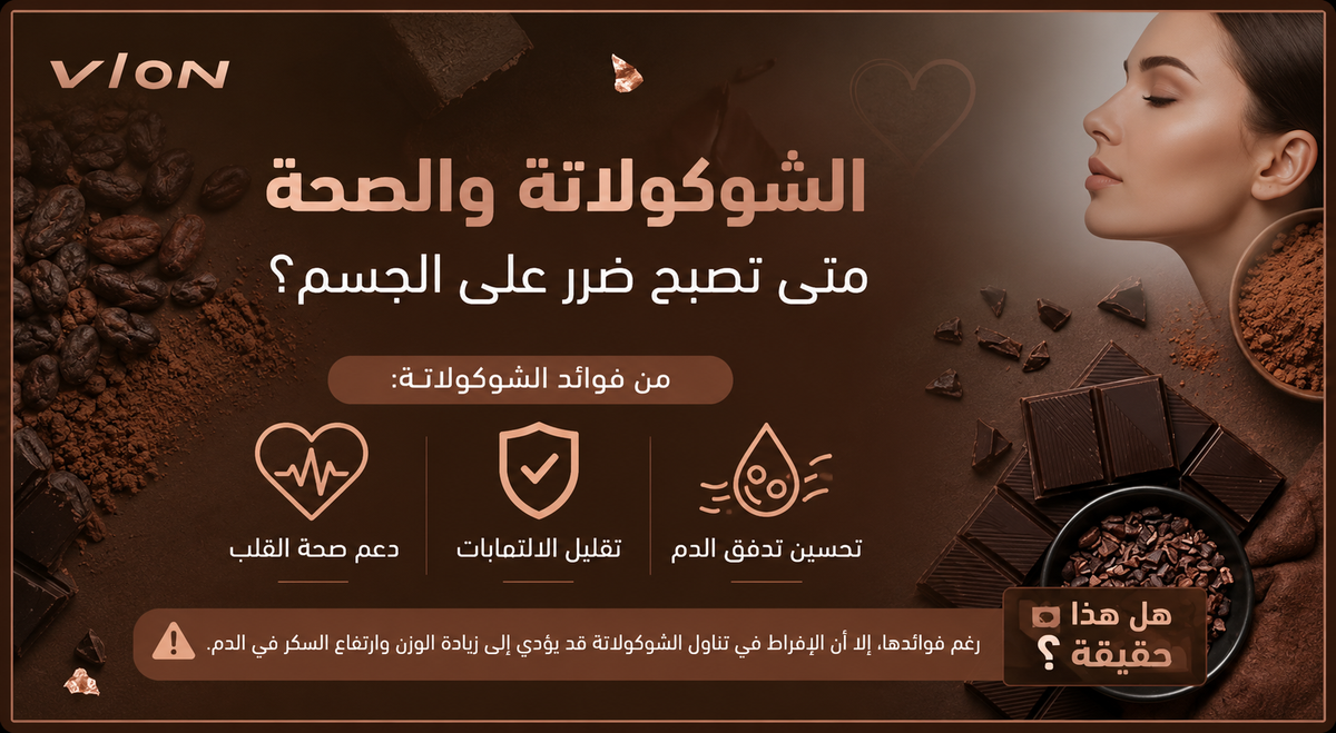 الشوكولاتة والصحة | متى تكون مفيدة ومتى تتحول إلى ضرر؟