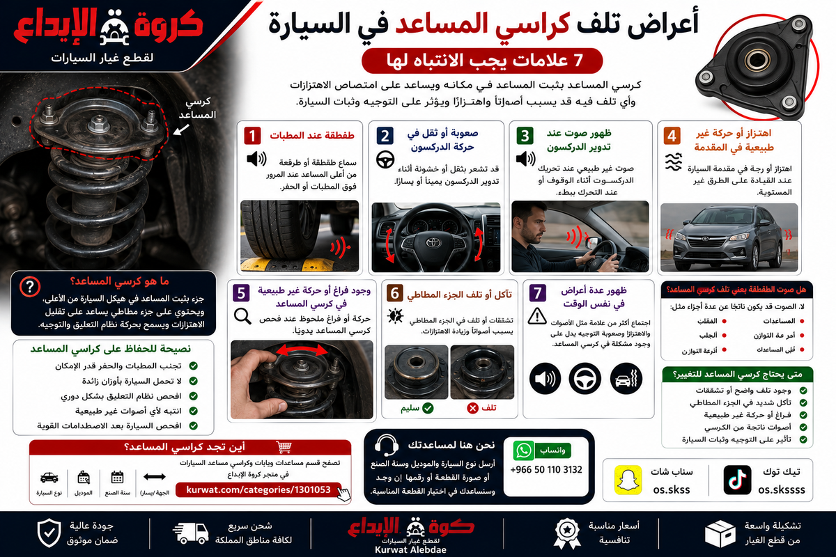 أعراض تلف كراسي المساعد في السيارة: 7 علامات يجب الانتباه لها