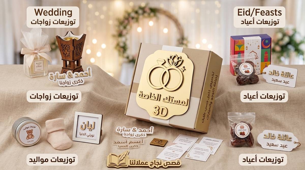 أفكار توزيعات فخمة للمناسبات: دليل اختيار توزيعات مواليد، زواجات، وأعياد تأثر القلوب