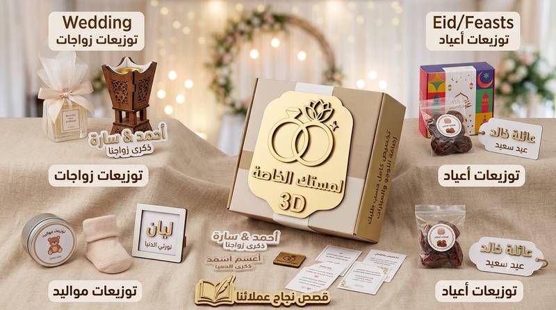 أفكار توزيعات فخمة للمناسبات: دليل اختيار توزيعات مواليد، زواجات، وأعياد تأثر القلوب