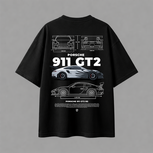 تيشيرت اوفرسايز - PORCSHE 911 GT2 