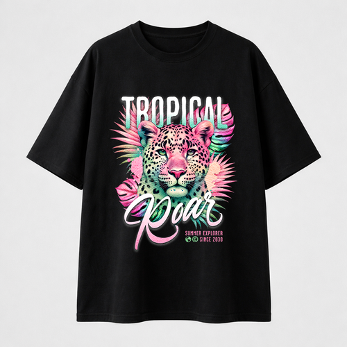 تيشيرت اوفرسايز - Tropical Roar