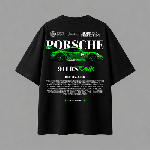 تيشيرت اوفرسايز - PORCSHE 911 RS RAWR 01 
