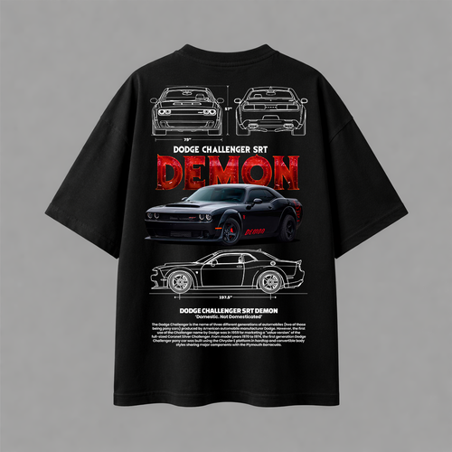 تيشيرت اوفرسايز - Dodge Challenger SRT Demon
