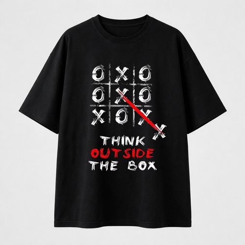 تيشيرت اوفرسايز - Think outside the box