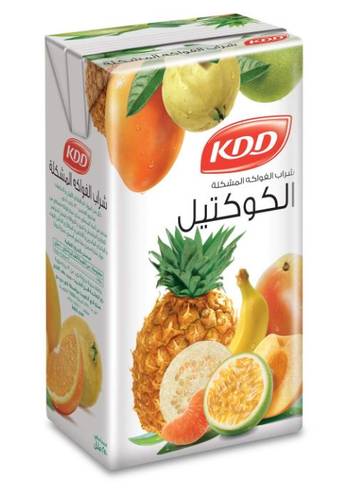 عصير كوكتيل كي دي دي 180 مل (24 حبه في الكرتون)