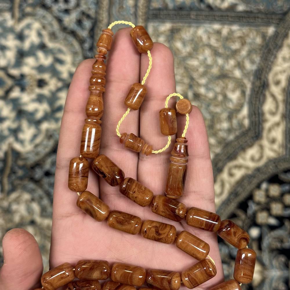بكالايت بني معرق خراطة يدوية روحان جوبان