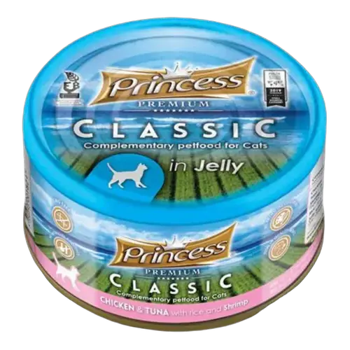 برينسس بريميوم معلبات كلاسيكية الدجاج والتونة مع الأرز والروبيان 170غ