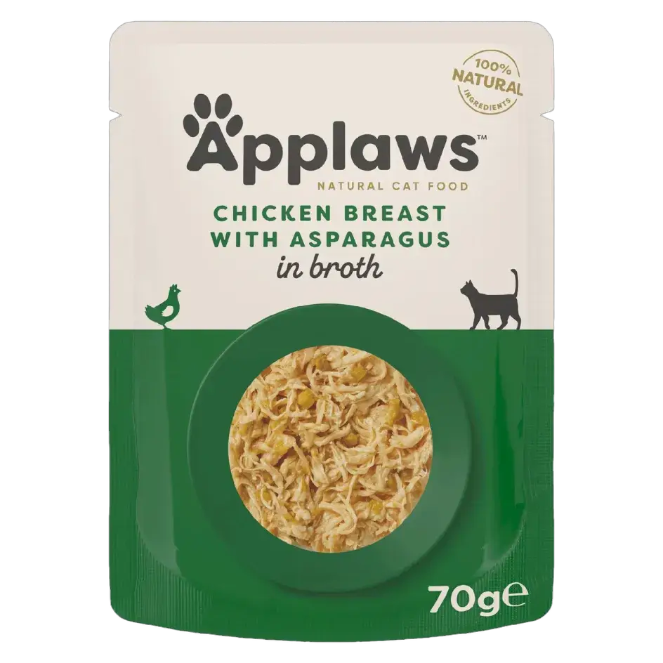 Applaws Cat Food Pouch Chicken With Asparagus & Rice in Broth 70g