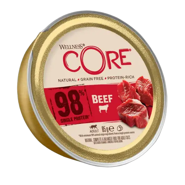 Wellness Core Wet Food 98% Single Protein Beef for Cats 85g