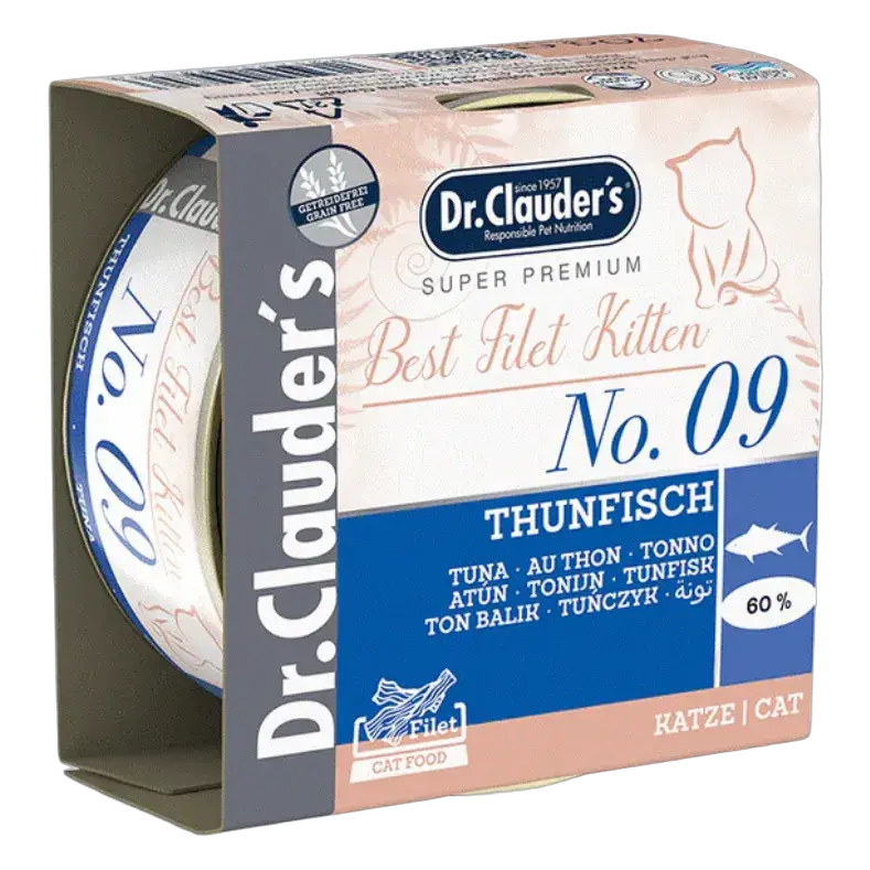 Dr.Clauders Best Filet Cans No. 9 Tuna for Kittens 70g